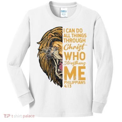 Philippians 413 Bible Quote Scriptures Christian Kids Long Sleeve Shirt