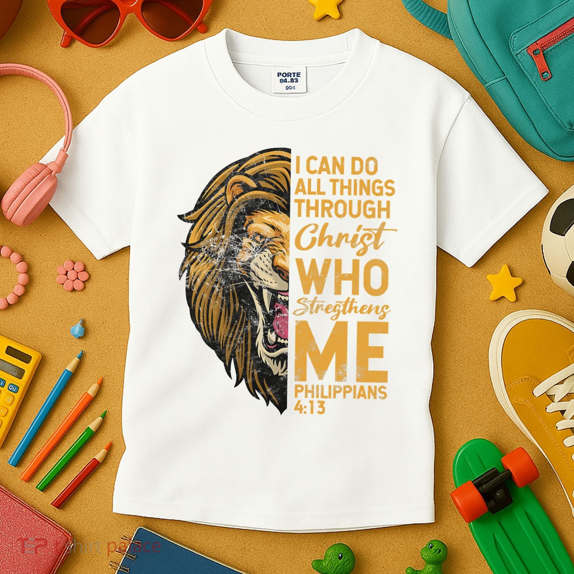 Philippians 413 Bible Quote Scriptures Christian Kids T-Shirt