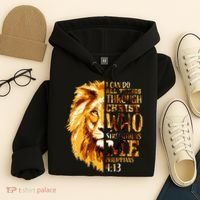 Philippians 413 Christian Bible Verse Gift Lion Husband Hoodie thumb 4