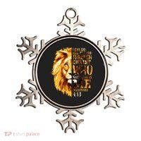 Philippians 413 Christian Bible Verse Gift Lion Husband Ornament thumb 0
