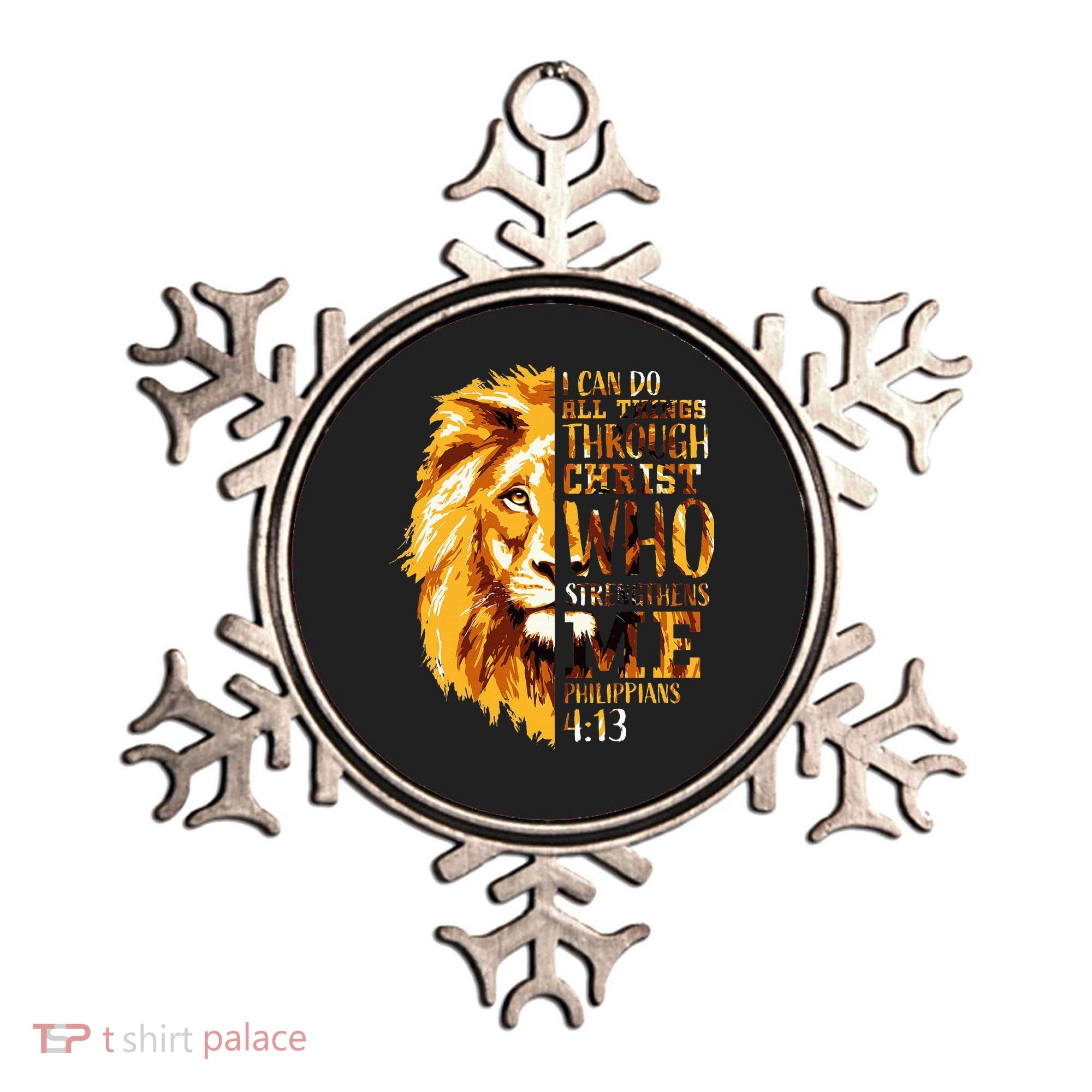 Philippians 413 Christian Bible Verse Gift Lion Husband Ornament