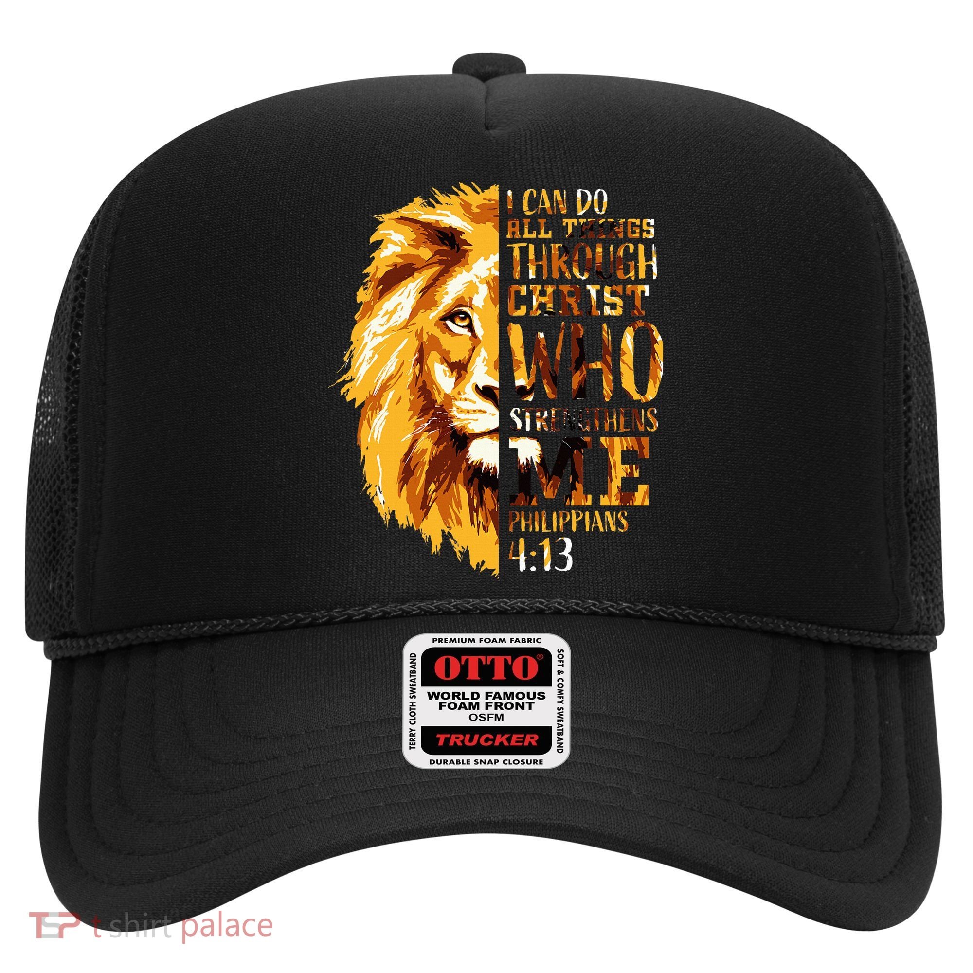 Philippians 413 Christian Bible Verse Gift Lion Husband Hat