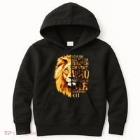 Philippians 413 Christian Bible Verse Gift Lion Husband Kids Hoodie thumb 0