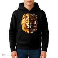 Philippians 413 Christian Bible Verse Gift Lion Husband Kids Hoodie thumb 4