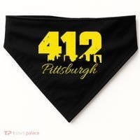 Pittsburgh 412 City Skyline Yellow Pittsburgh USA-Made Doggie Bandana thumb 0