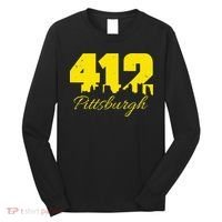 Pittsburgh 412 City Skyline Yellow Pittsburgh Long Sleeve Shirt thumb 0