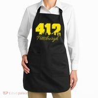 Pittsburgh 412 City Skyline Yellow Pittsburgh Apron thumb 2