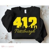 Pittsburgh 412 City Skyline Yellow Pittsburgh Sweatshirt thumb 2