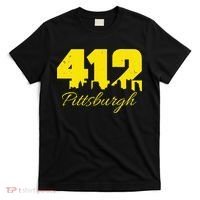 Pittsburgh 412 City Skyline Yellow Pittsburgh T-Shirt thumb 0