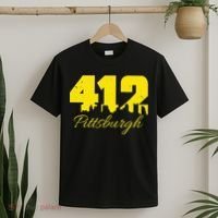 Pittsburgh 412 City Skyline Yellow Pittsburgh T-Shirt thumb 2
