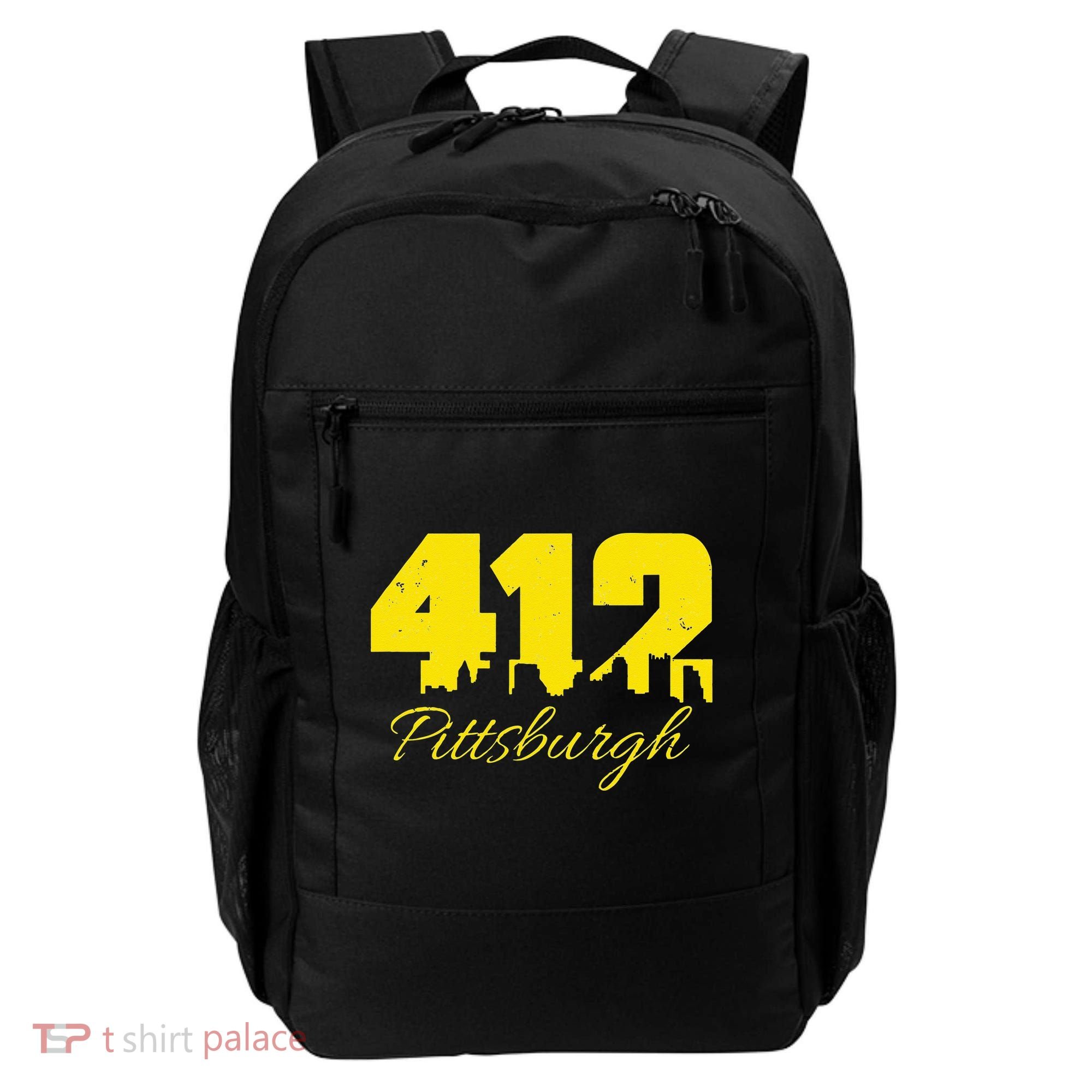 Pittsburgh 412 City Skyline Yellow Pittsburgh Backpack