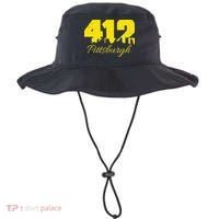 Pittsburgh 412 City Skyline Yellow Pittsburgh Bucket Hat thumb 0