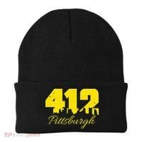 Pittsburgh 412 City Skyline Yellow Pittsburgh Beanie thumb 0