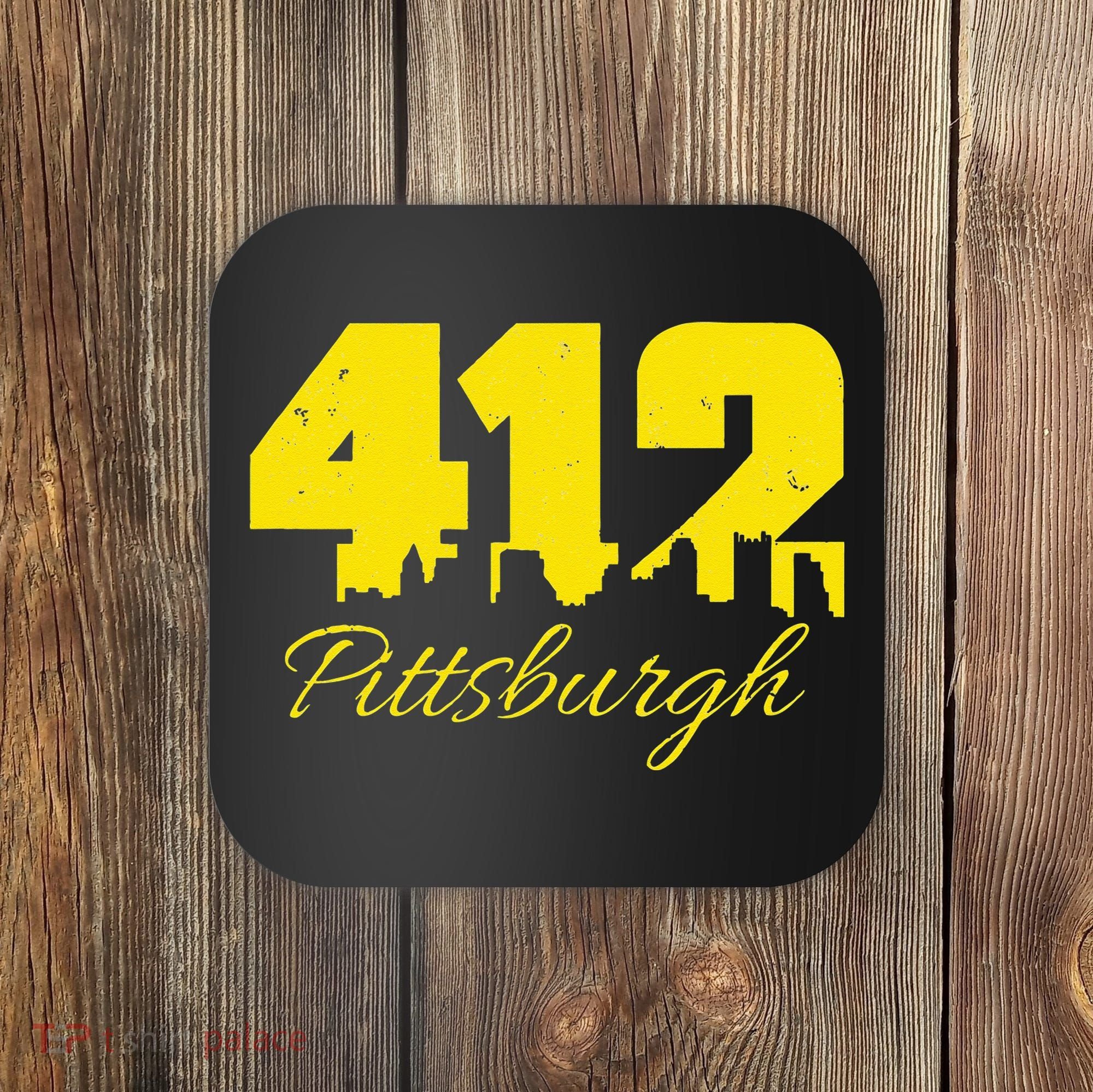 Pittsburgh 412 City Skyline Yellow Pittsburgh Coaster