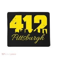 Pittsburgh 412 City Skyline Yellow Pittsburgh Mousepad thumb 0