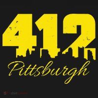 Pittsburgh 412 City Skyline Yellow Pittsburgh Mousepad thumb 1