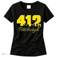 Pittsburgh 412 City Skyline Yellow Pittsburgh Women's T-Shirt thumb 0