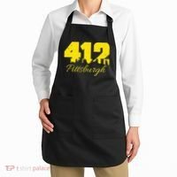 Pittsburgh 412 City Skyline Yellow Pittsburgh Apron thumb 2