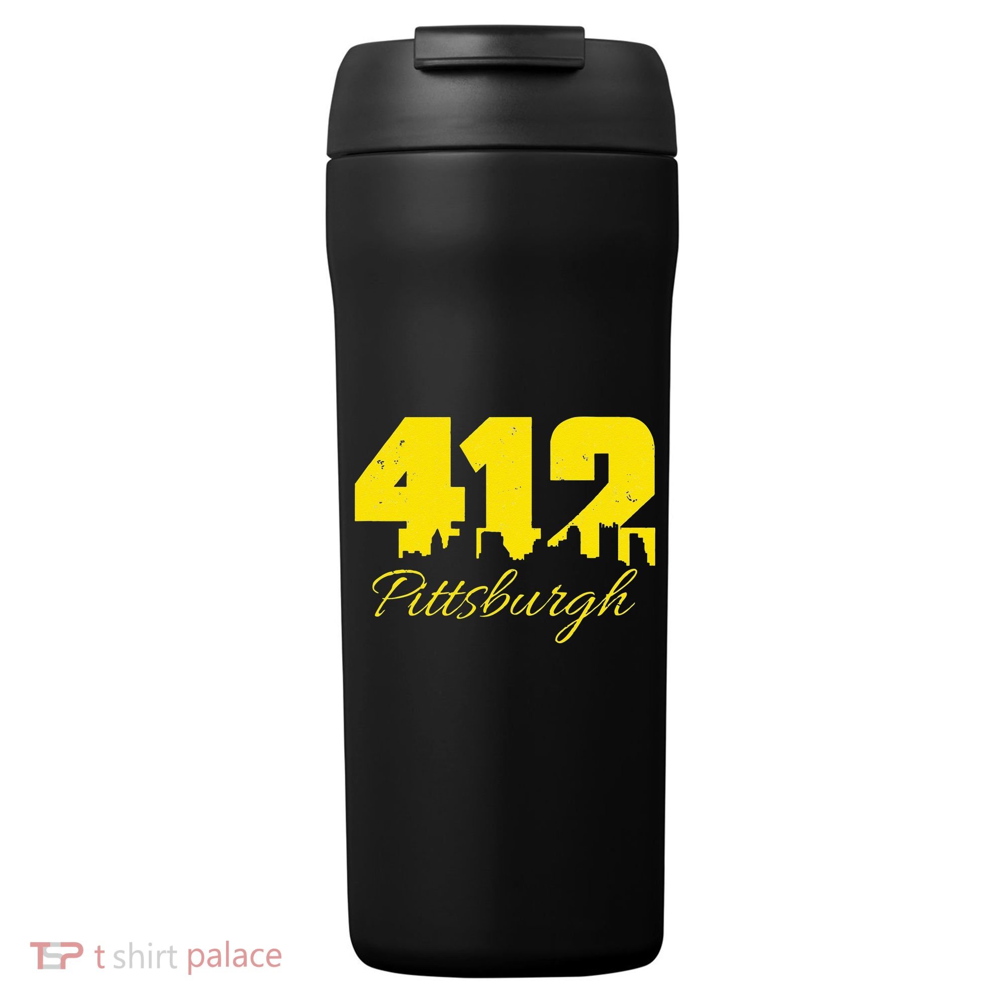 Pittsburgh 412 City Skyline Yellow Pittsburgh 24oz Duet Stainless Steel Tumbler
