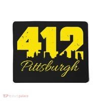 Pittsburgh 412 City Skyline Yellow Pittsburgh Mousepad thumb 0