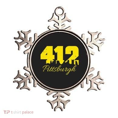 Pittsburgh 412 City Skyline Yellow Pittsburgh Ornament