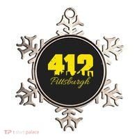 Pittsburgh 412 City Skyline Yellow Pittsburgh Ornament thumb 0