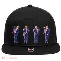 Potus 45 Dance Trump Dance Save America  Trump 45/47 7 Panel Mesh Trucker Snapback Hat thumb 0