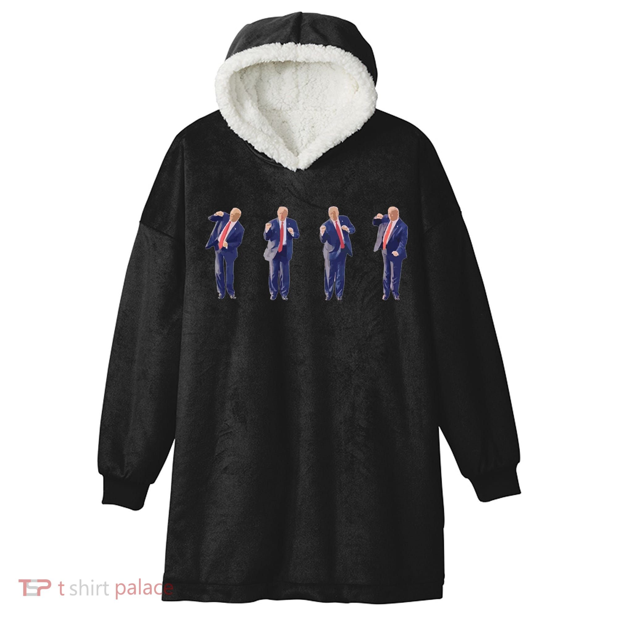 Potus 45 Dance Trump Dance Save America  Trump 45/47 Hooded Wearable Blanket