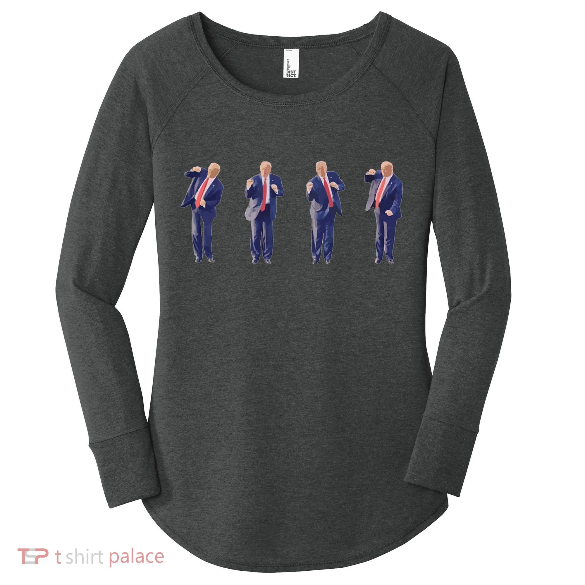 Potus 45 Dance Trump Dance Save America  Trump 45/47 Women's Perfect Tri Tunic Long Sleeve Shirt