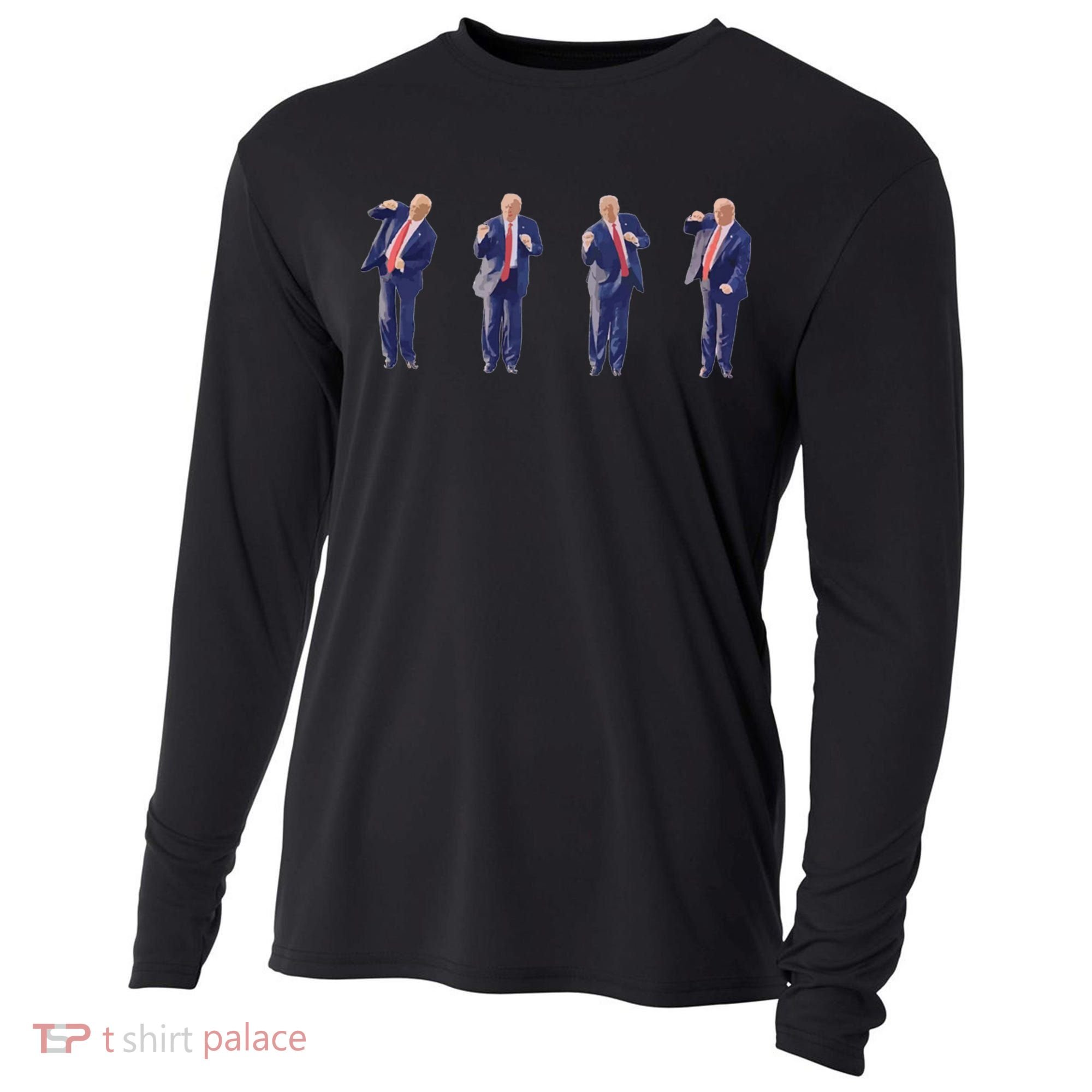 Potus 45 Dance Trump Dance Save America  Trump 45/47 Cooling Performance Long Sleeve Crew