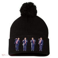Potus 45 Dance Trump Dance Save America  Trump 45/47 Pom Pom 12in Knit Beanie thumb 0