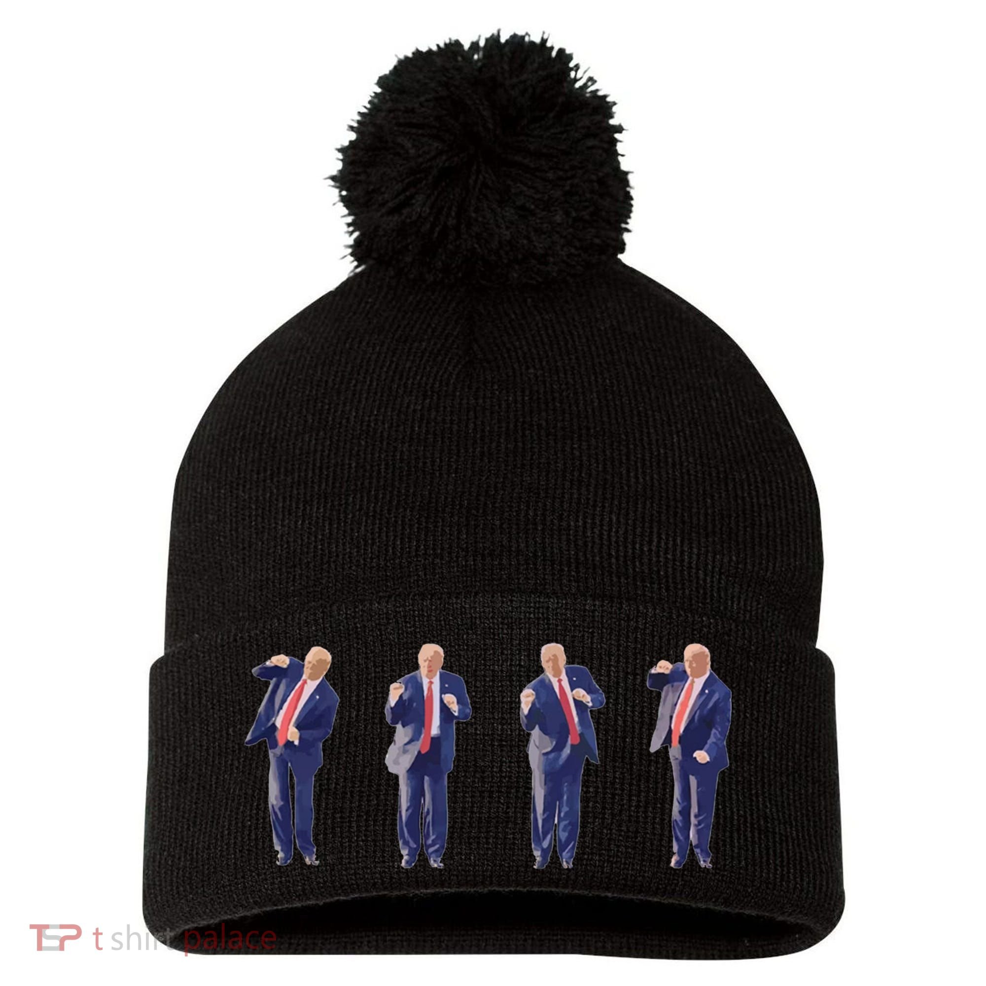 Potus 45 Dance Trump Dance Save America  Trump 45/47 Pom Pom 12in Knit Beanie