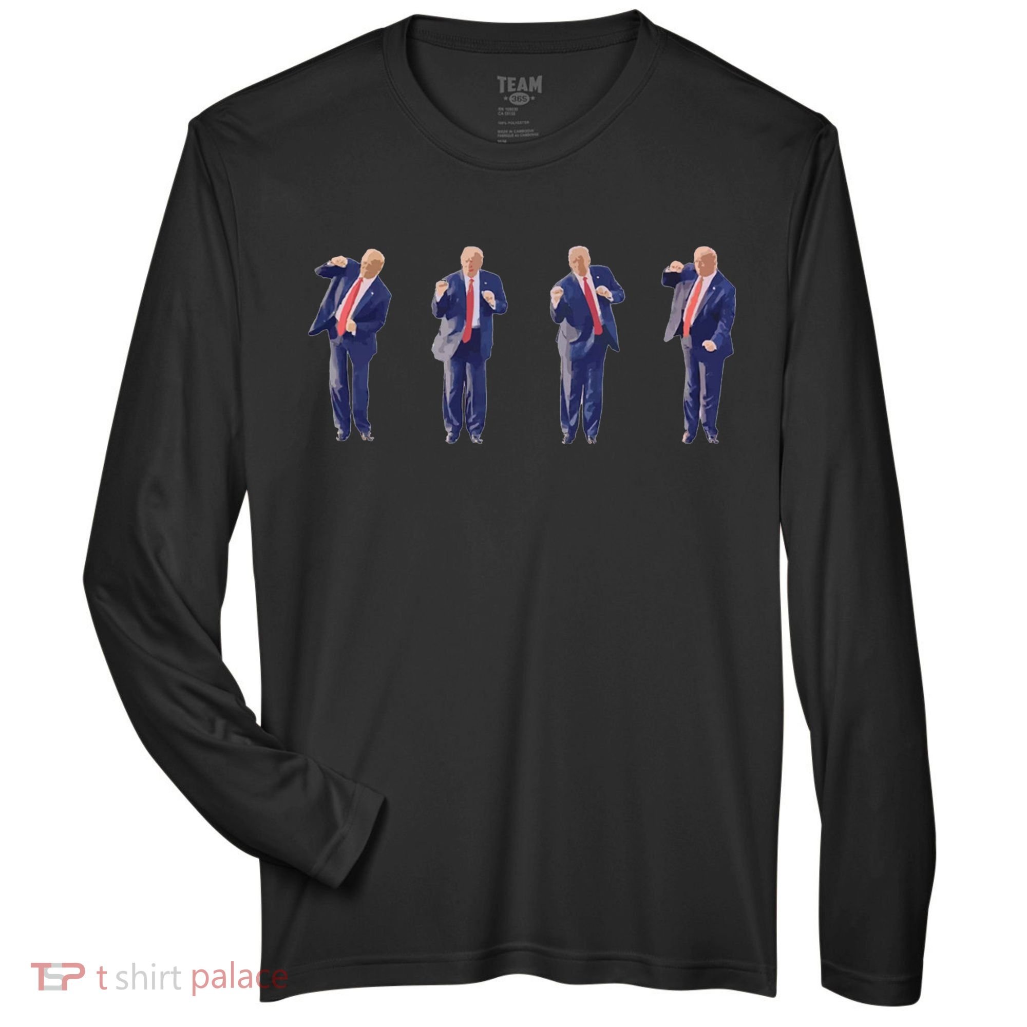 Potus 45 Dance Trump Dance Save America  Trump 45/47 Zone Performance Long-Sleeve T-Shirt