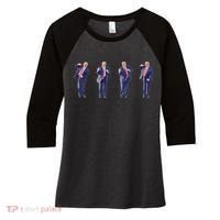 Potus 45 Dance Trump Dance Save America  Trump 45/47 Women's Tri-Blend 3/4-Sleeve Raglan Shirt thumb 0