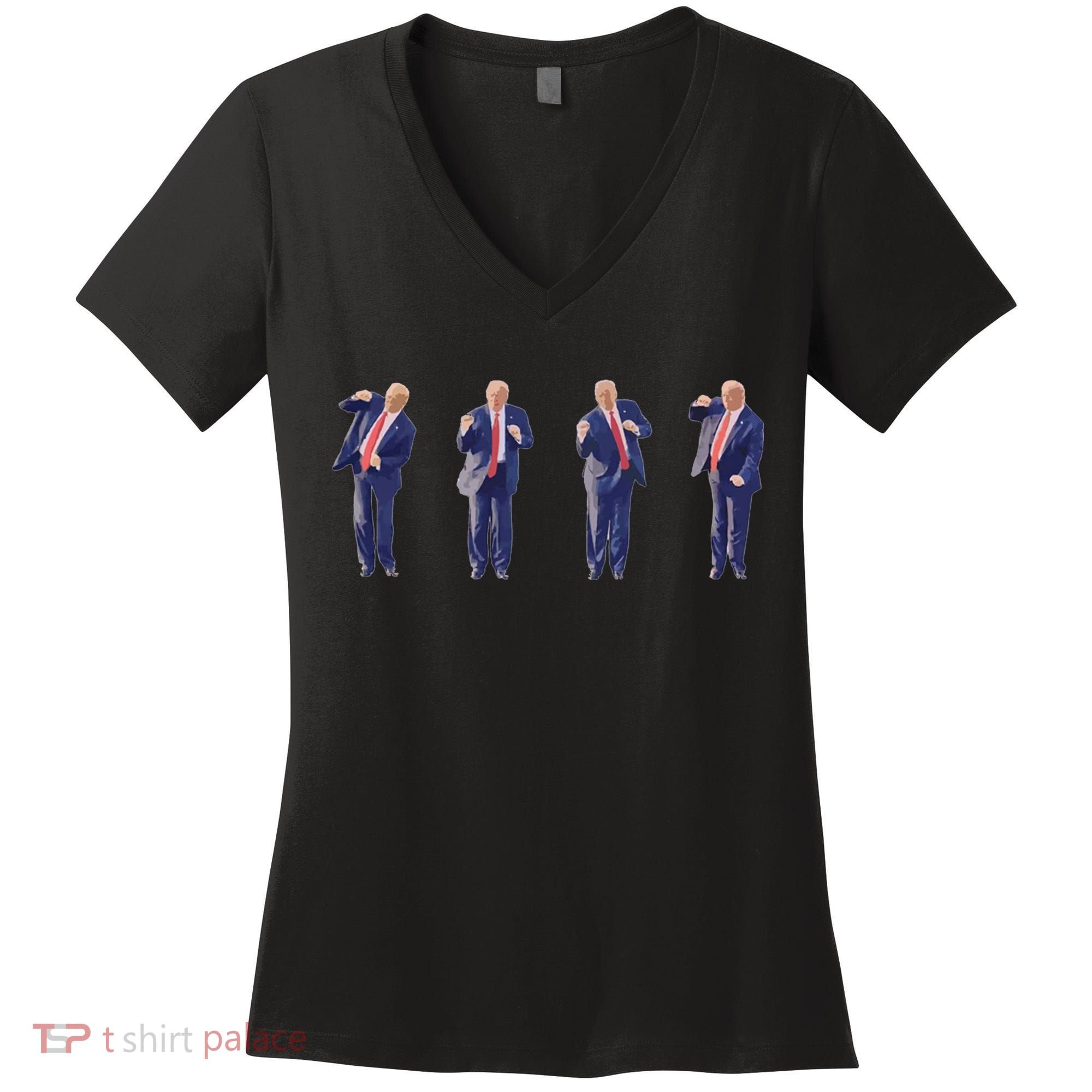 Potus 45 Dance Trump Dance Save America  Trump 45/47 Women's V-Neck T-Shirt