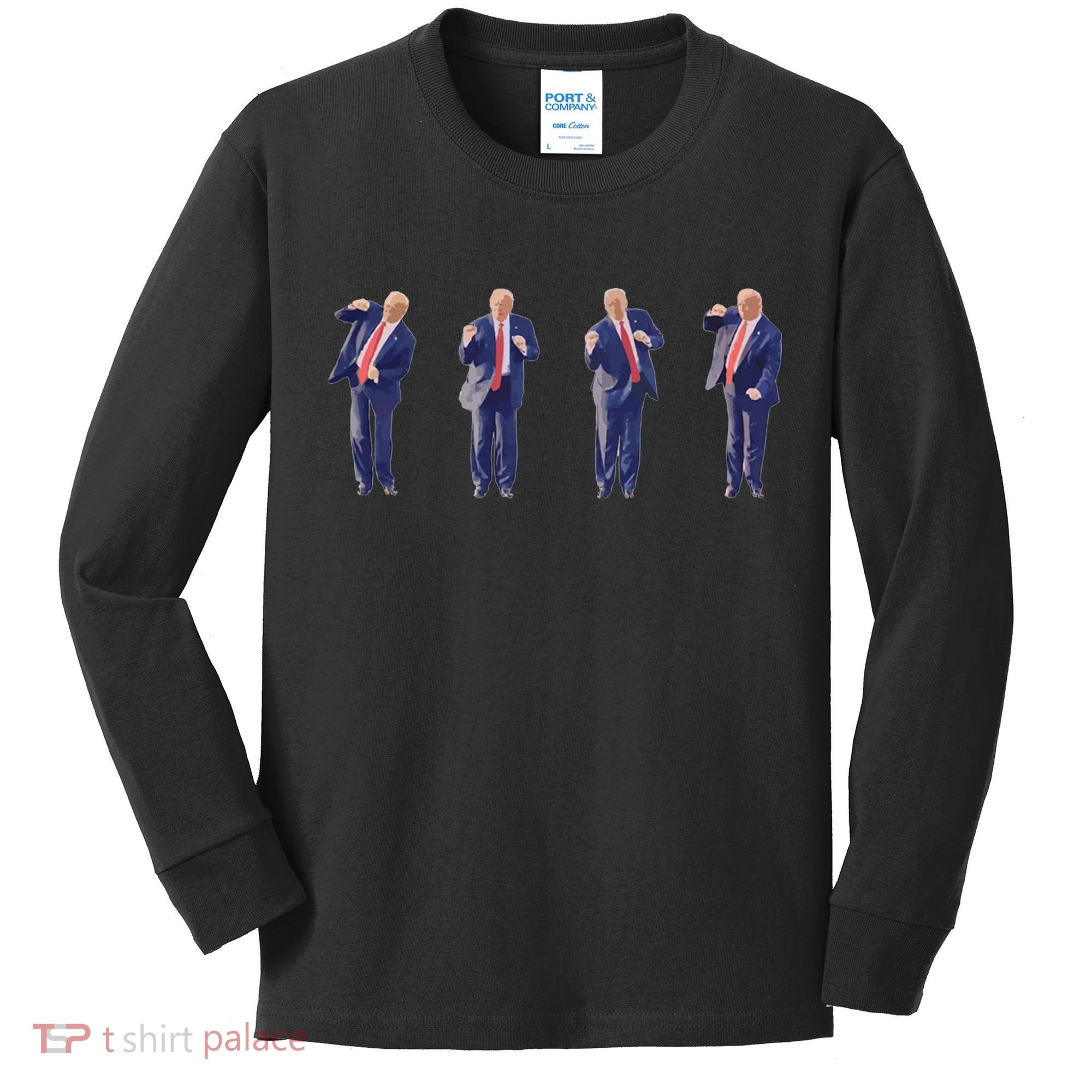 Potus 45 Dance Trump Dance Save America  Trump 45/47 Kids Long Sleeve Shirt