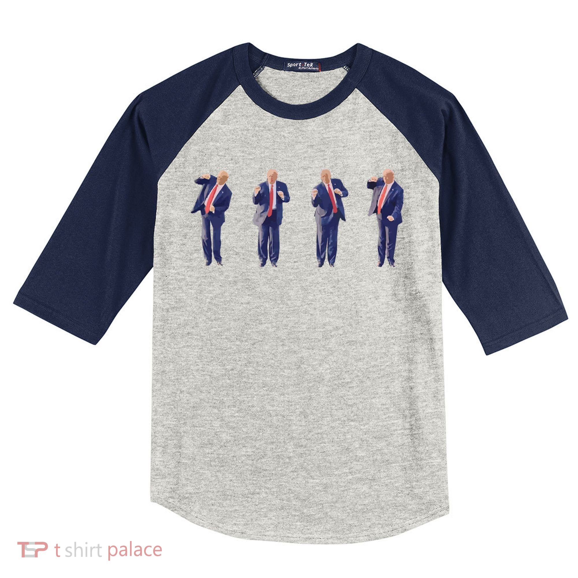 Potus 45 Dance Trump Dance Save America  Trump 45/47 Kids Colorblock Raglan Jersey