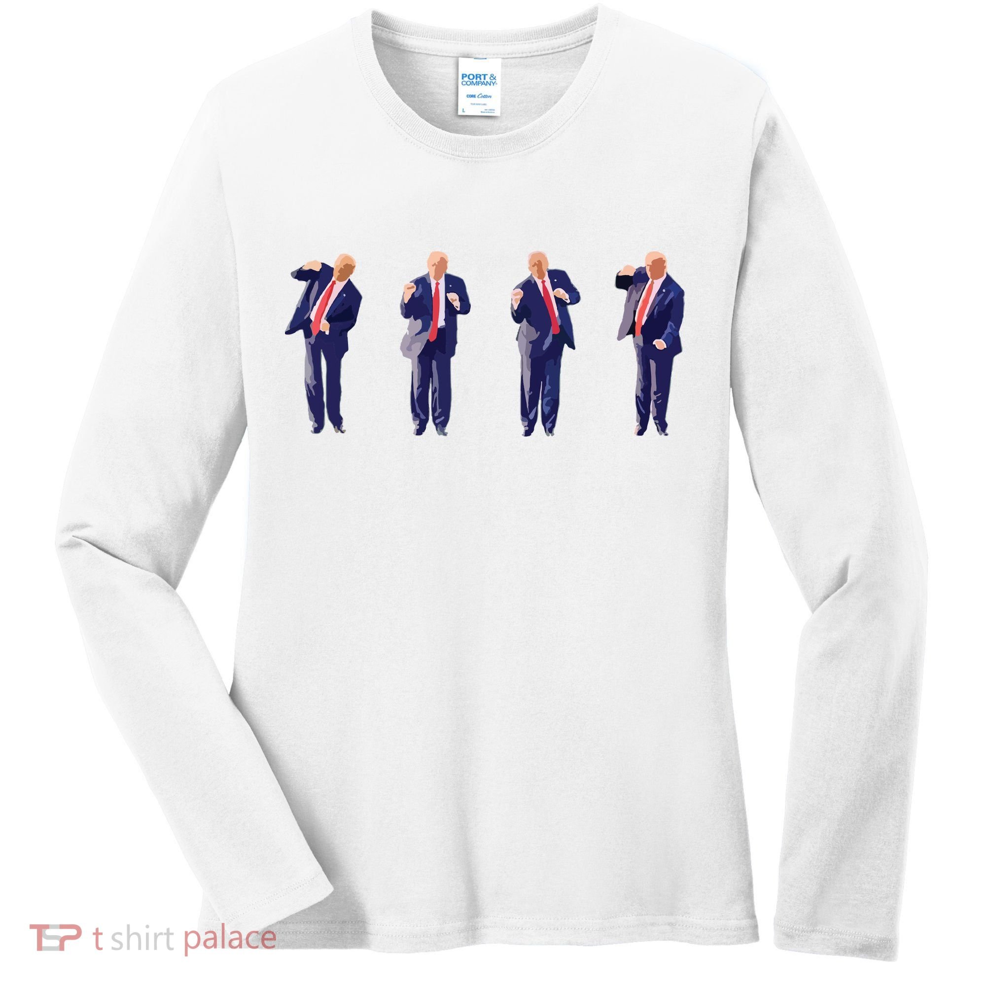 Potus 45 Dance Trump Dance Save America Trump Women's Long Sleeve Shirt