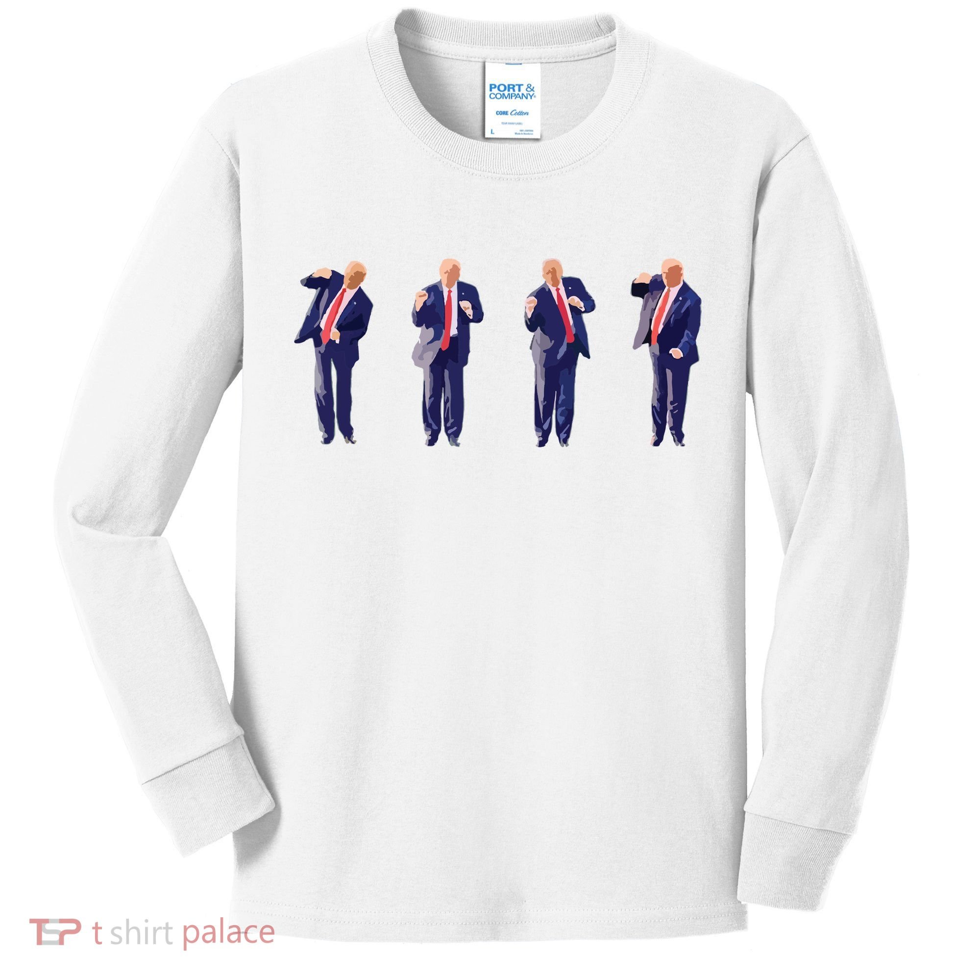 Potus 45 Dance Trump Dance Save America Trump Kids Long Sleeve Shirt