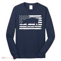 Pigs 4th Of July USA Flag US America Long Sleeve Shirt thumb 0