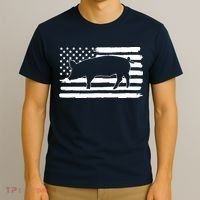 Pigs 4th Of July USA Flag US America T-Shirt thumb 3