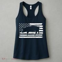 Pigs 4th Of July USA Flag US America Women's Tank Top thumb 3