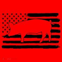 Pigs 4th Of July USA Flag US America Santa Hat thumb 1