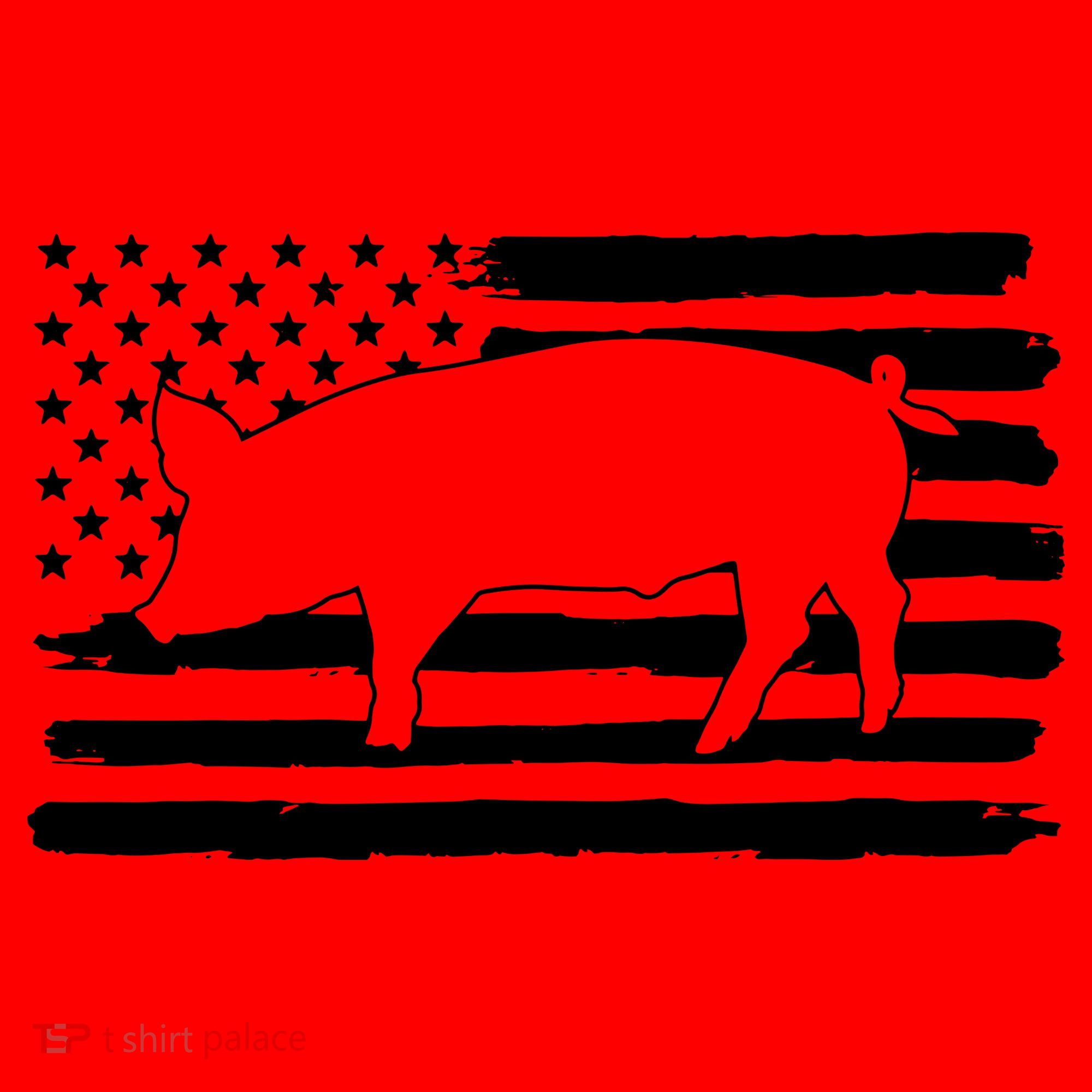 Pigs 4th Of July USA Flag US America Santa Hat