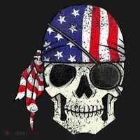 Pirate 4th of July Distressed USA Skull American Flag T-Shirt thumb 7