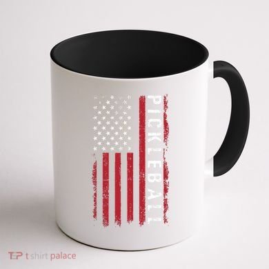 Pickleball 4th Of July Coffee Mug back