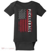 Pickleball 4th Of July Baby Bodysuit thumb 0