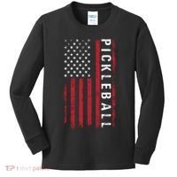 Pickleball 4th Of July Kids Long Sleeve Shirt thumb 0