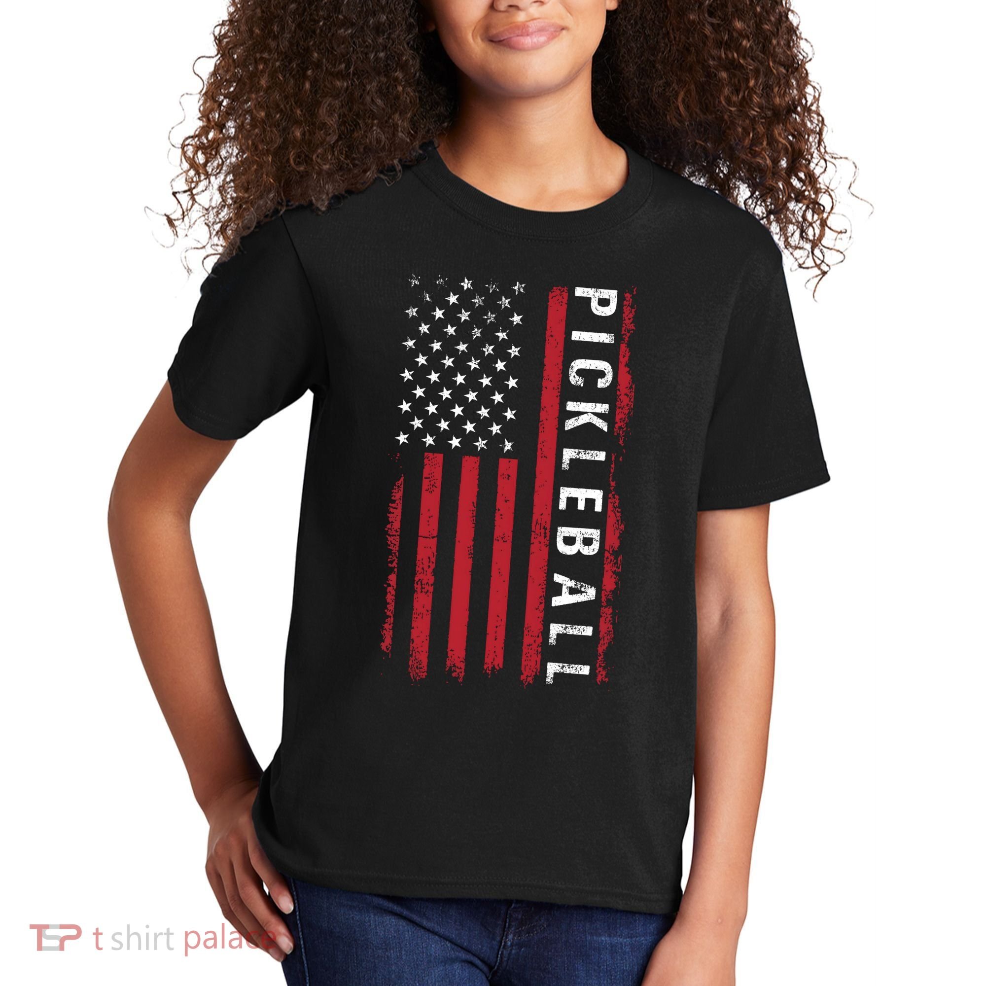 Pickleball 4th Of July Kids T-Shirt