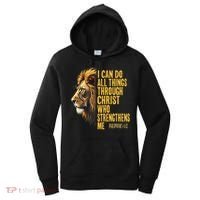 Philippians 413 Religious Lion Strengthens Christian  Women's Hoodie thumb 0